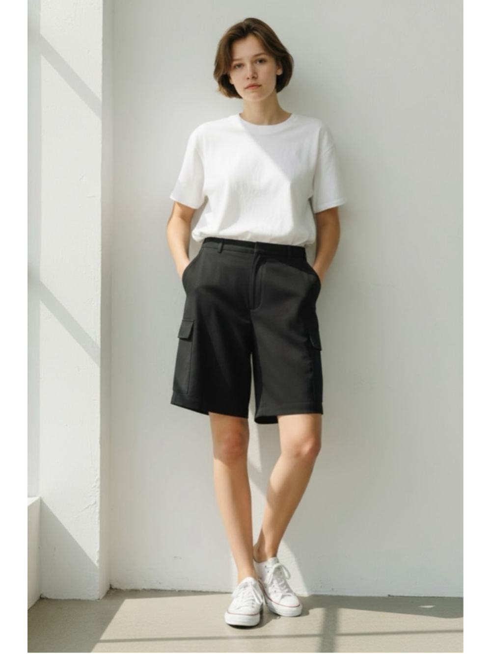 Women's EP Pro Black Cargo Shorts Golf Size 12